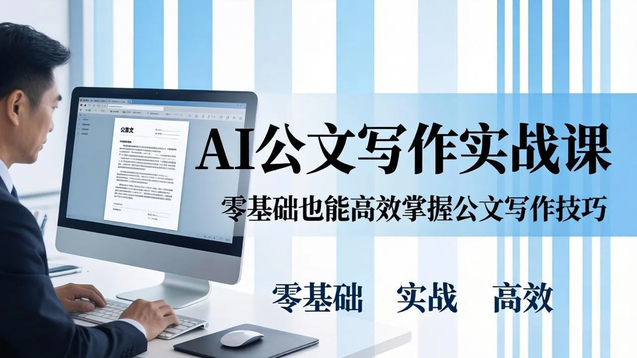 AI 公文写作实战课：零基础掌握格式规范与 5 大文种，用 AI 高效写出合格材料-续财库