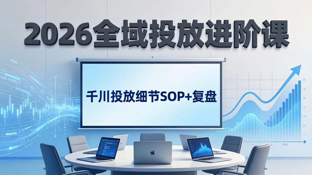 2026全域投放进阶课：杭州线下3天实战，千川投放细节SOP+复盘，撬动自然流量-续财库