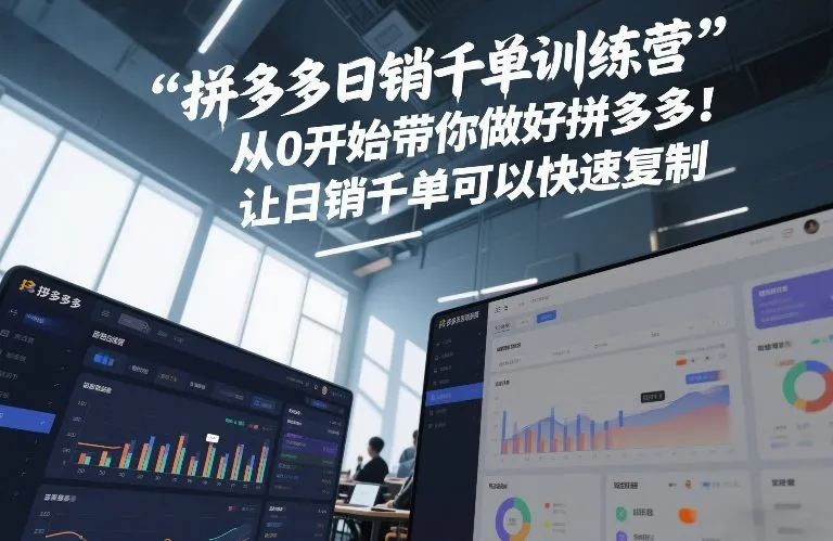 拼多多日销千单训练营，从0开始带你做好拼多多，让日销千单可以快速复制(更新26年3月)-续财库