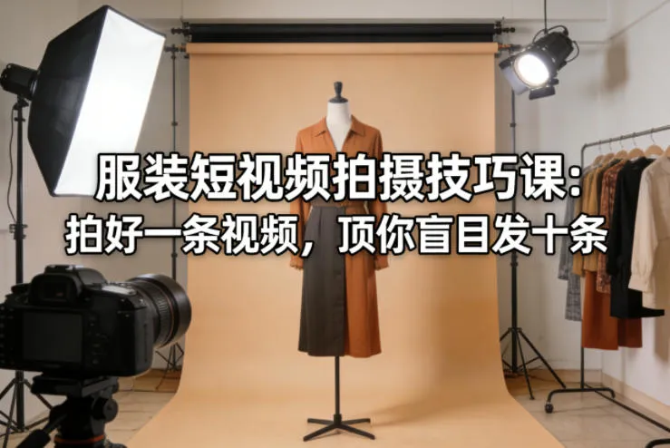 服装短视频拍摄技巧课:拍好一条视频,顶你盲目发十条-续财库