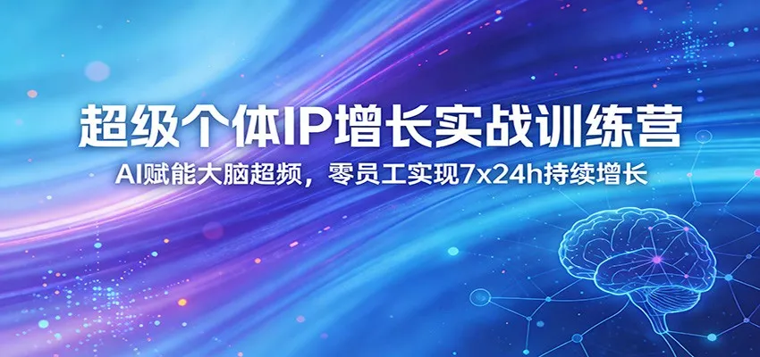 超级个体IP增长实战训练营:AI赋能大脑超频,零员工实现7x24h持续增长(更新)-续财库