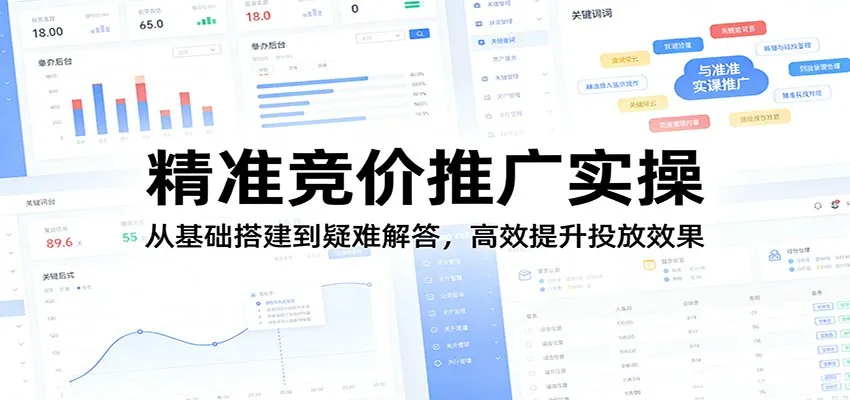 精准竞价推广实操:从基础搭建到疑难解答,高效提升投放效果-续财库