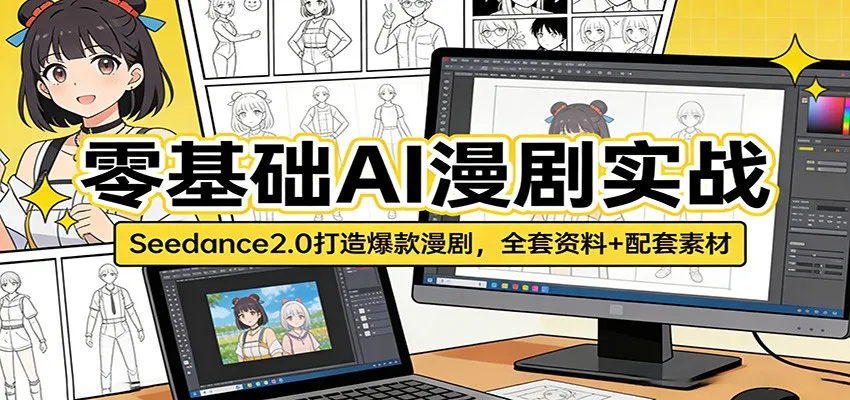 零基础AI漫剧实战：Seedance2.0打造爆款漫剧，全套资料+配套素材-续财库