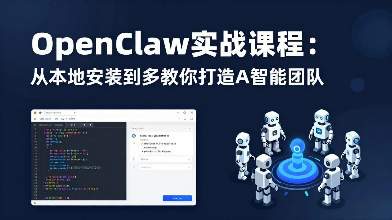 OpenClaw实战课程：从本地安装到多Agent协同，手把手教你打造AI智能团队-续财库