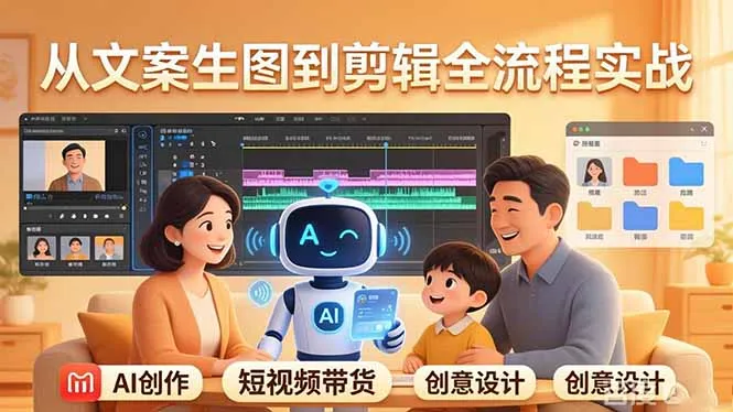 原创 AI 剧情短视频带货:AI+家庭剧情+带货广告,从文案生图到剪辑全流程实战-续财库