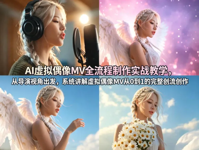 AI虚拟偶像MV全流程制作实战教学，从导演视角出发，系统讲解虚拟偶像MV从0到1的完整创作流程-续财库