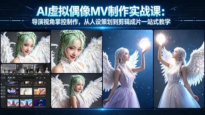 AI虚拟偶像MV制作实战教学：导演视角掌控制作，从人设策划到剪辑成片一站式教学-续财库