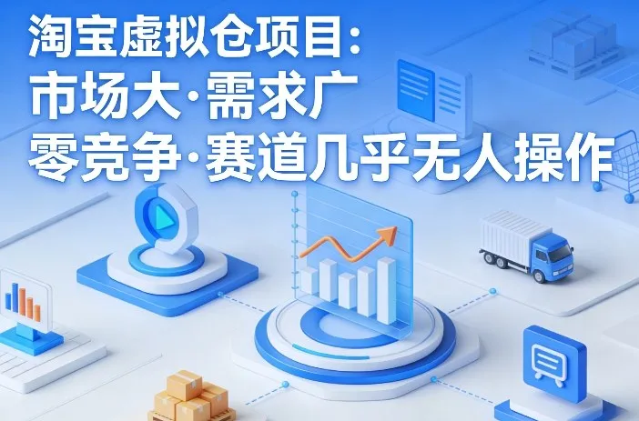 淘宝虚拟仓项目，市场大，需求广，零竞争，赛道几乎没人操作(更新0410)-续财库