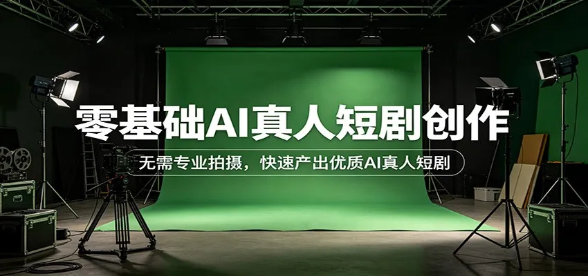 零基础AI真人短剧创作：无需专业拍摄，快速产出优质AI真人短剧-续财库