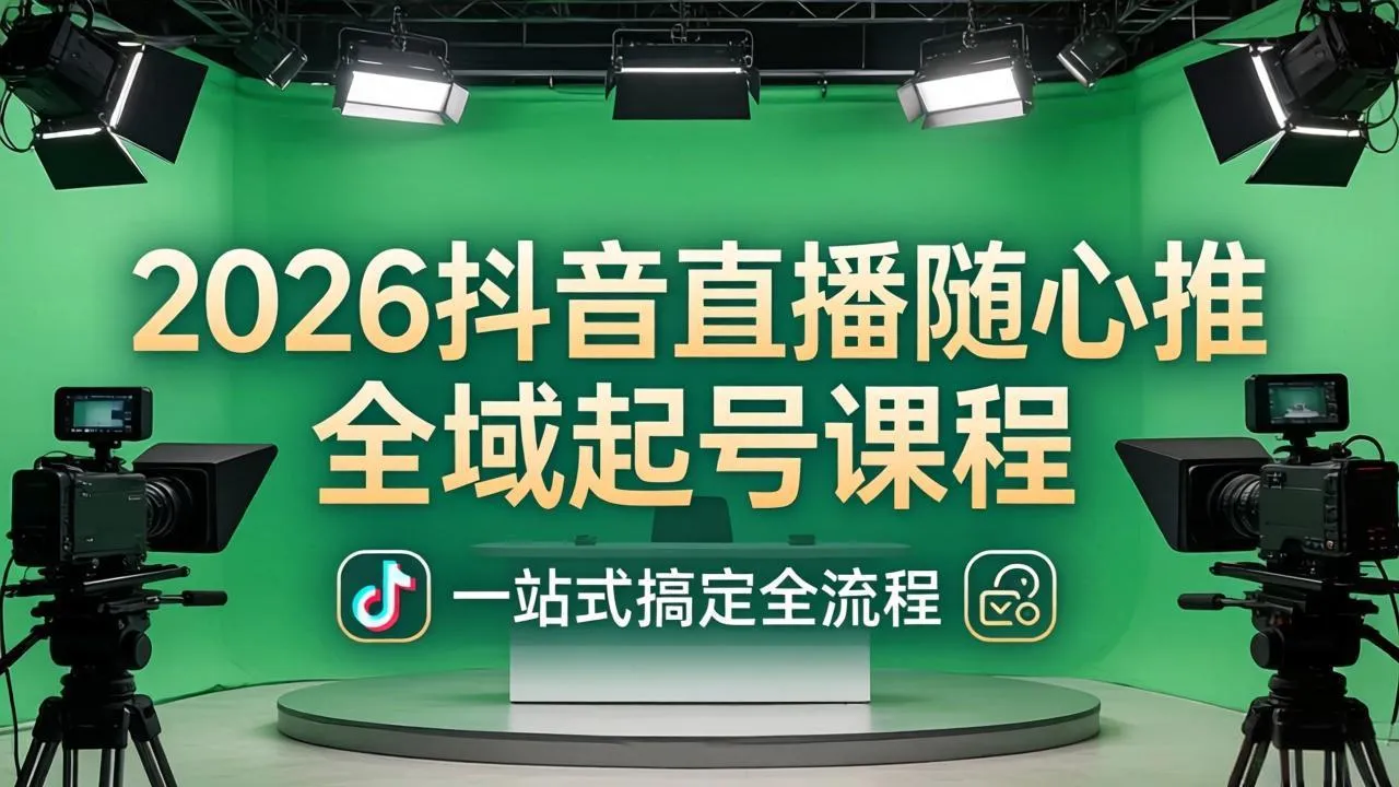 2026抖音直播随心推全域起号课程:一站式搞定直播起号、稳号、放量全流程(更新4月-续财库