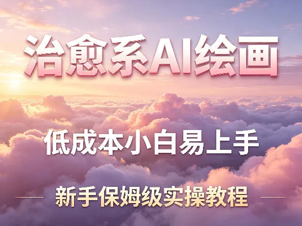 治愈系AI绘画提示词项目,低成本小白易上手,每天10分钟,新手保姆级实操教程-续财库