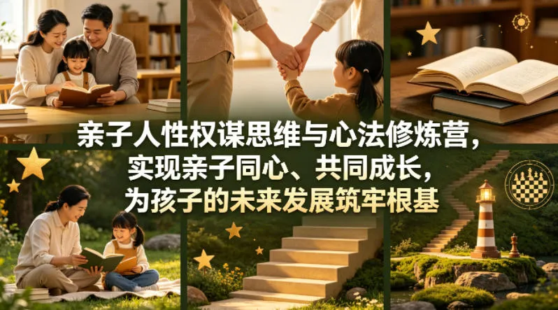 亲子人性权谋思维与心法修炼营，实现亲子同心、共同成长，为孩子的未来发展筑牢根基【音频】-续财库