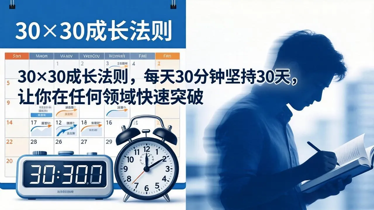 付费文章：30×30成长法则，每天30分钟坚持30天，让你在任何领域快速突破-续财库