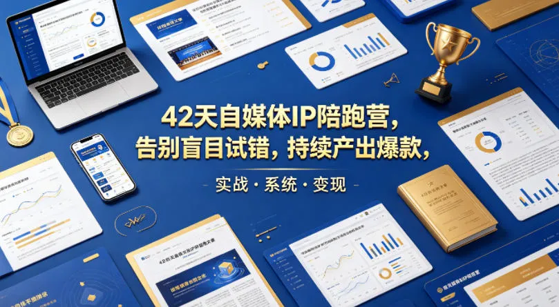 42天自媒体IP陪跑营，告别盲目试错，持续产出爆款，实战·系统·变现(更新2026)-续财库