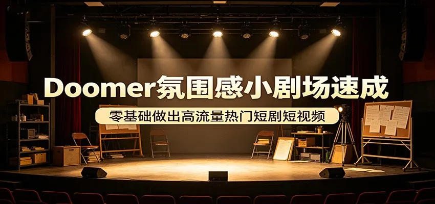 Doomer氛围感小剧场速成,零基础做出高流量热门短剧短视频-续财库