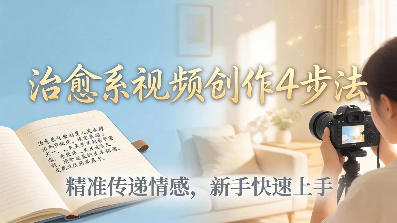 治愈系视频创作4步法:从文案打磨到画面呈现,精准传递情感,新手快速上手出优质内容-续财库