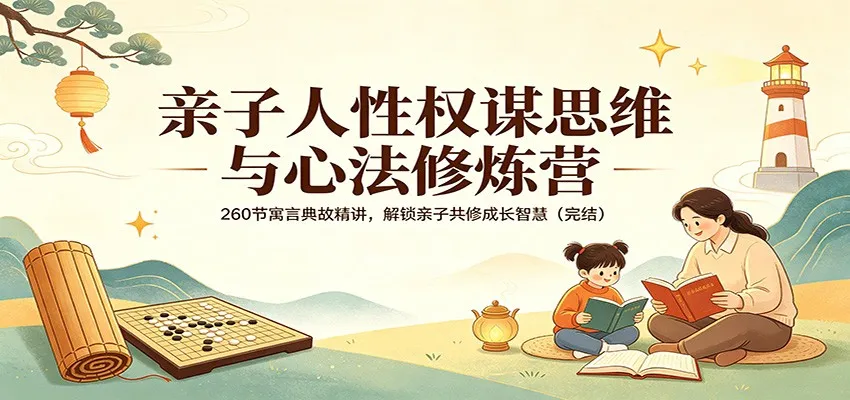亲子人性权谋思维与心法修炼营：260节寓言典故精讲，解锁亲子共修成长智慧(完结)-续财库