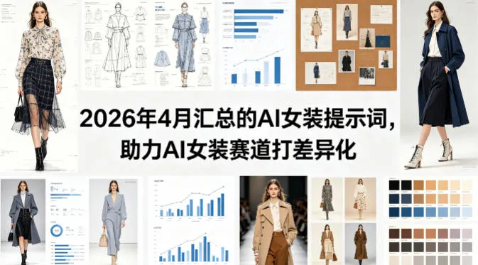 2026年4月汇总的AI女装提示词，助力AI女装赛道打差异化-续财库