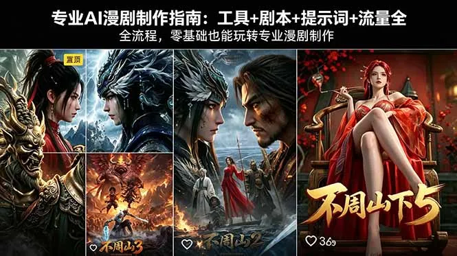 专业AI漫剧制作指南:工具+剧本+提示词+流量全流程,零基础也能玩转专业漫剧制作-续财库