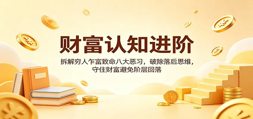 财富认知进阶：拆解穷人乍富致命八大恶习，破除落后思维，守住财富避免阶层回落-续财库