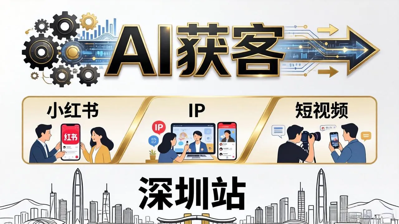 2026AI获客大课深圳站：4月17日-19日3天2夜拆透小红书+IP+短视频，老板操盘手必来-续财库