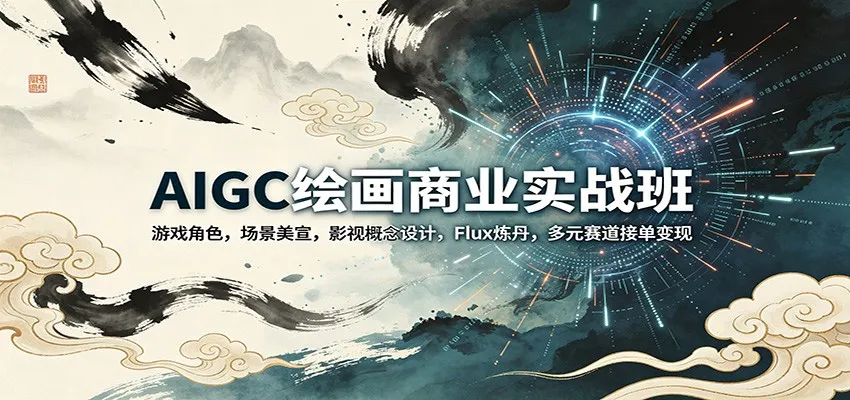 AIGC绘画商业实战班：游戏角色，场景美宣，影视概念设计，Flux炼丹，多元赛道接单变现-续财库