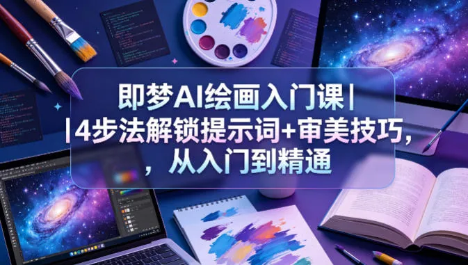 即梦AI绘画入门课｜4步法解锁提示词+审美技巧，从入门到精通-续财库