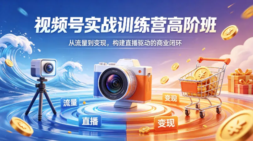 视频号实战训练营高阶班，从流量到变现，构建直播驱动的商业闭环(26年4月)-续财库