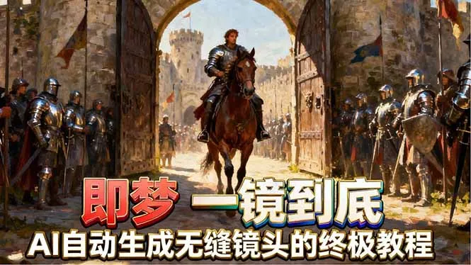 即梦AI一镜到底终极教程，智能补帧+运镜技巧，AI自动生成无缝丝滑长镜头高效出片-续财库