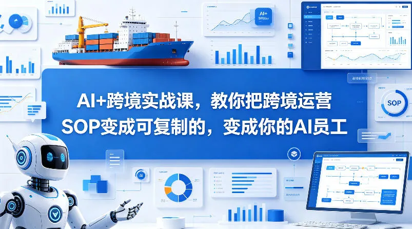 AI+跨境实战课，教你把跨境运营S0变成可复制的，变成你的AI员工-续财库