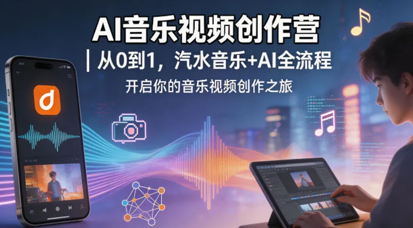 AI音乐视频创作营|从0到1,汽水音乐+AI全流程,开启你的音乐视频创作之旅-续财库