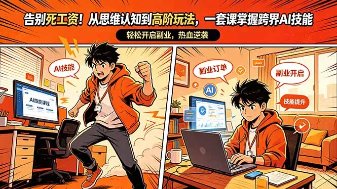 告别死工资!从思维认知到高阶玩法,一套课掌握跨界AI技能,轻松开启副业-续财库