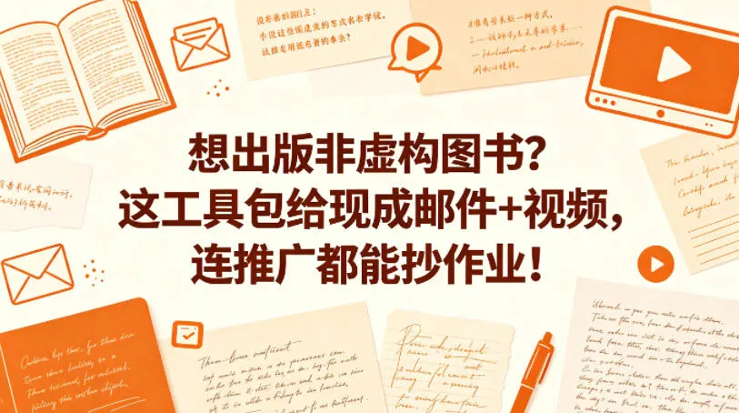 想出版非虚构图书?这工具包给现成邮件+视频,连推广都能抄作业!【原创双语字幕】-续财库