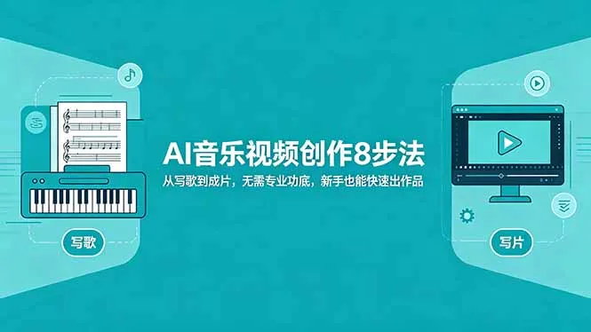 AI音乐视频创作8步法：从写歌到成片，无需专业功底，新手也能快速出作品-续财库