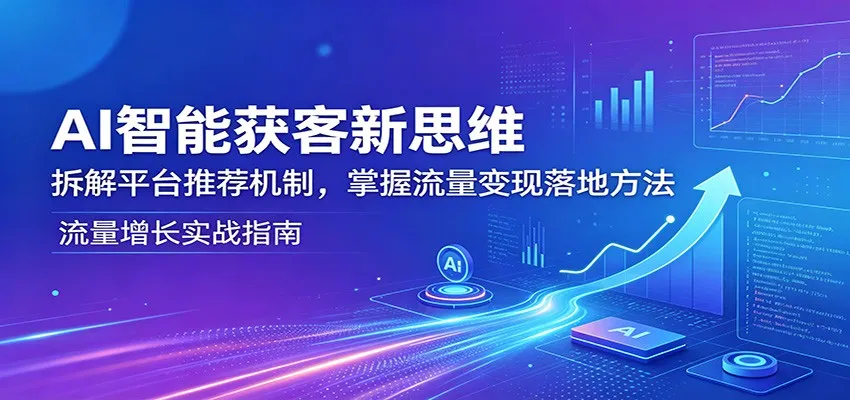 AI智能获客新思维：拆解平台推荐机制，掌握流量变现落地方法-续财库