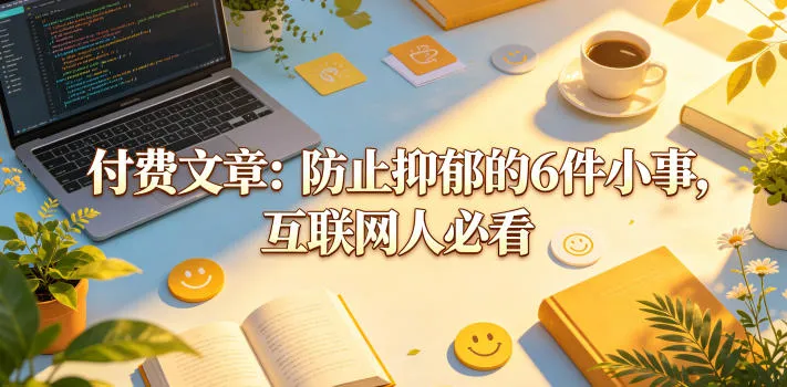 付费文章：防止抑郁的6件小事，互联网人必看！-续财库