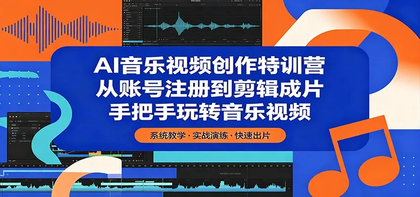 AI音乐视频创作特训营:从账号注册到剪辑成片,手把手玩转音乐视频-续财库