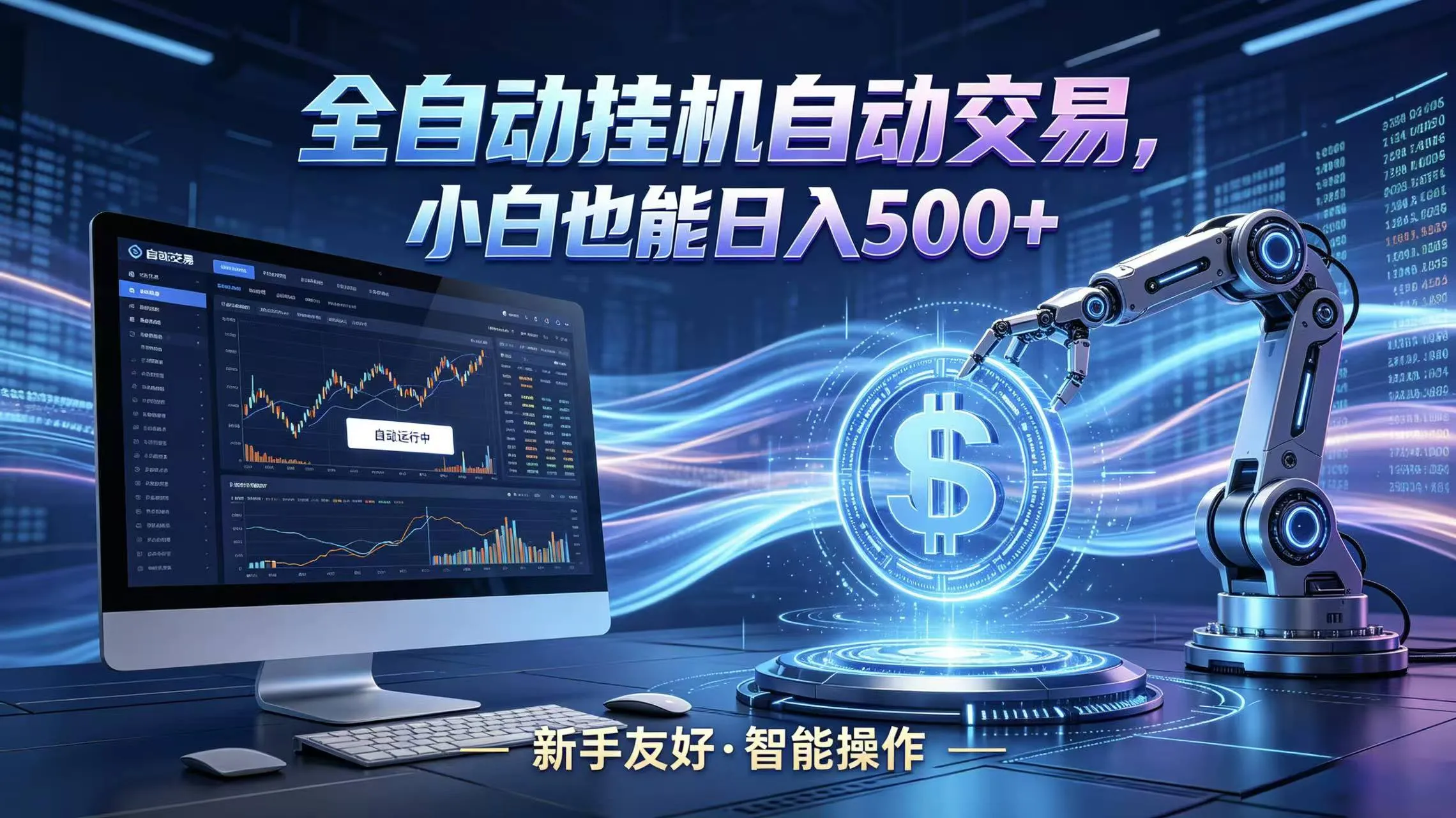 全新智能化交易助手，傻瓜式操作，小白也能快速上手，轻松实现日入500+-续财库