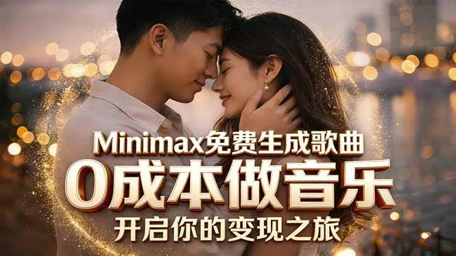 Minimax免费生成歌曲实测！0成本做音乐，说唱流行Lofi一键生成-续财库