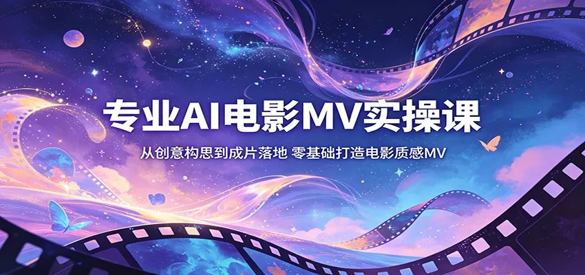 专业AI电影MV实操课:从创意构思到成片落地,零基础打造电影质感MV-续财库