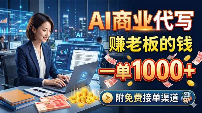 AI商业代写，赚老板的钱，一单1000+，附免费接单渠道-续财库