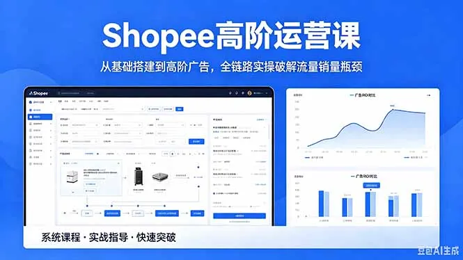 Shopee高阶运营课-2026年5月更新，从基础搭建到高阶广告，全链路实操破解流量销量瓶颈-续财库