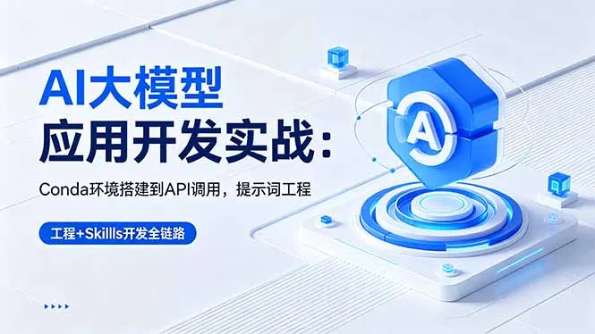 AI 大模型应用开发实战:Conda环境搭建到API调用,提示词工程+Skills开发全链路-续财库