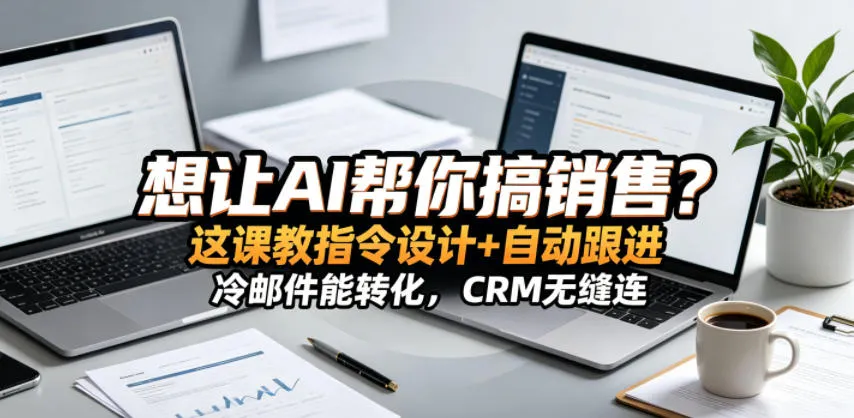 想让AI帮你搞销售？这课教指令设计+自动跟进，冷邮件能转化，CRM无缝连！【原创双语字幕】-续财库