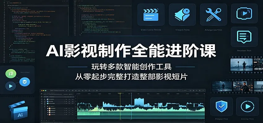 AI影视制作全能进阶课：玩转多款智能创作工具，从零起步完整打造整部影视短片-续财库