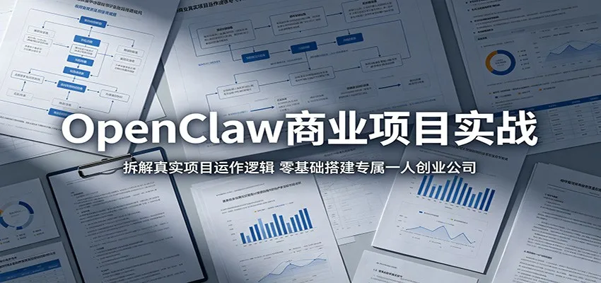 OpenClaw商业项目实战:拆解真实项目运作逻辑,零基础搭建专属一人创业公司-续财库