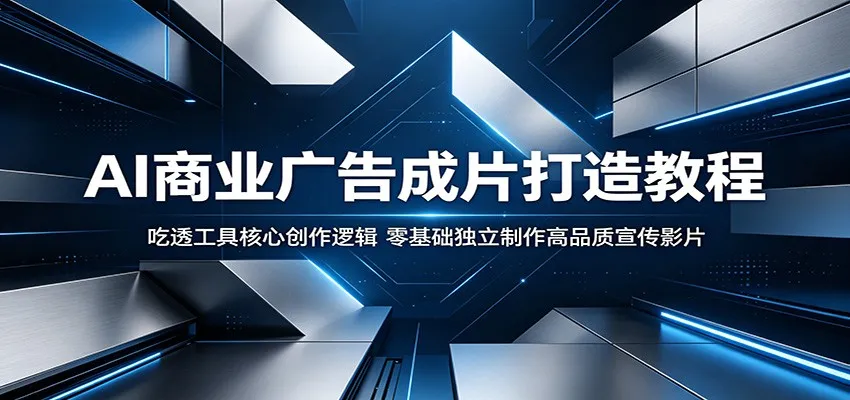 AI商业广告成片打造教程：吃透工具核心创作逻辑，零基础独立制作高品质宣传影片-续财库