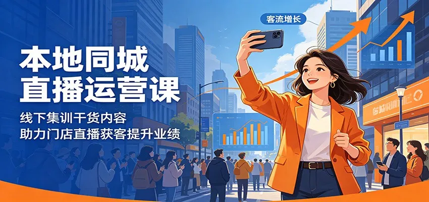 本地同城直播运营课：线下集训干货内容，助力门店直播获客提升业绩-续财库