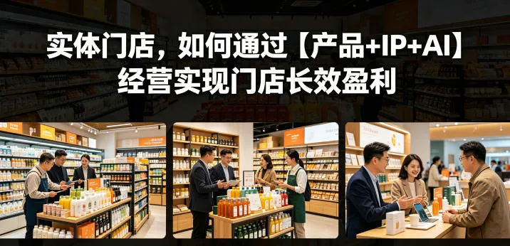 实体门店，如何通过【产品+IP+AI】经营实现门店长效盈利-续财库