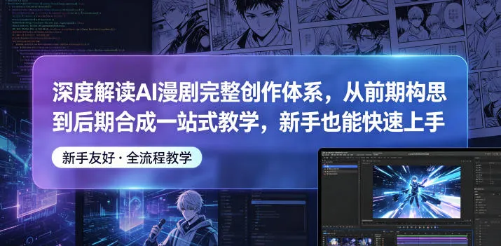 深度解读AI漫剧完整创作体系，从前期构思到后期合成一站式教学，新手也能快速上手-续财库
